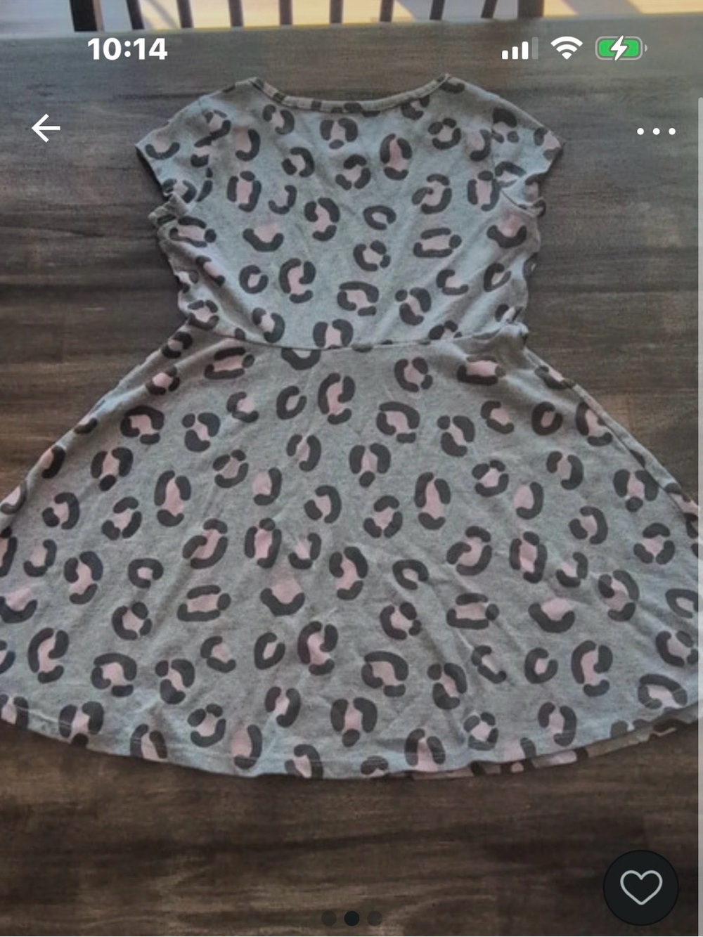 Cat & Jack Girls' Grey Leopard Print Twirl Dress with Pink Accents